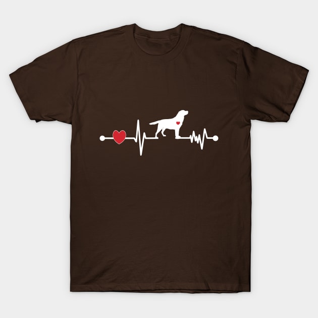 Labrador Retriever Heartbeats T-Shirt by PeppermintClover